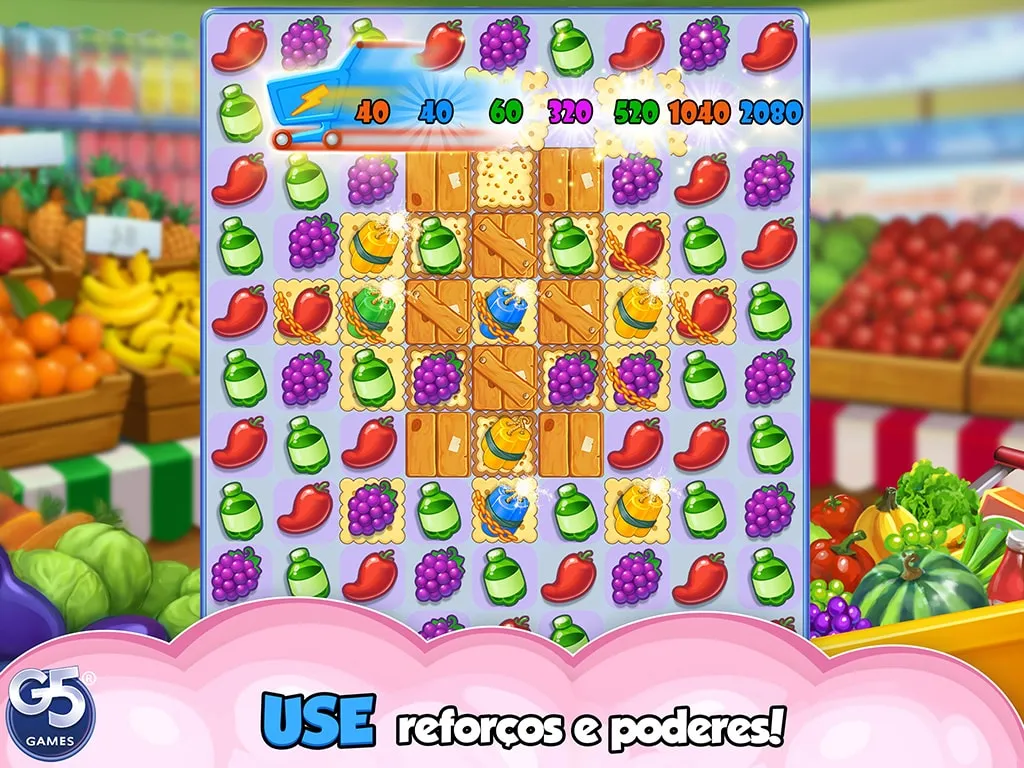 Supermarket Mania® - Combinar 3: Aventura Frenética de Compras
