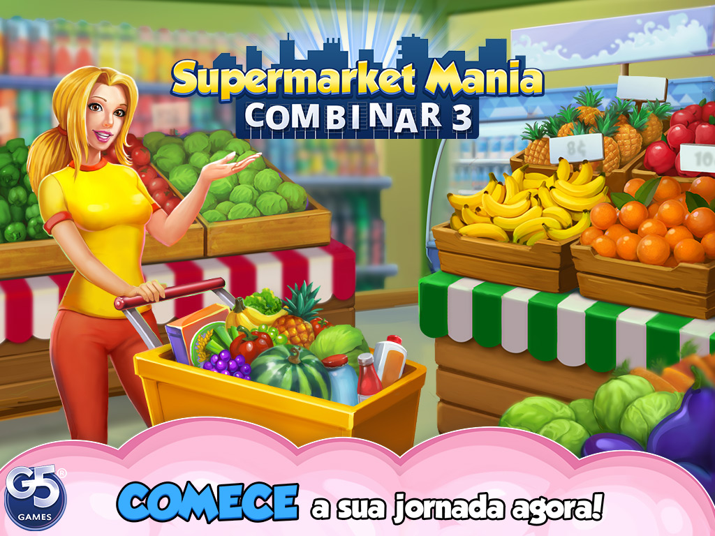 Supermarket Mania® - Combinar 3: Aventura Frenética de Compras