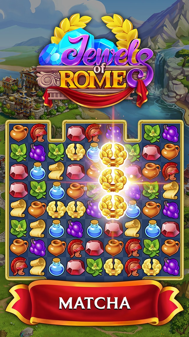 Jewels of Rome®: Matcha juveler och bygg staden