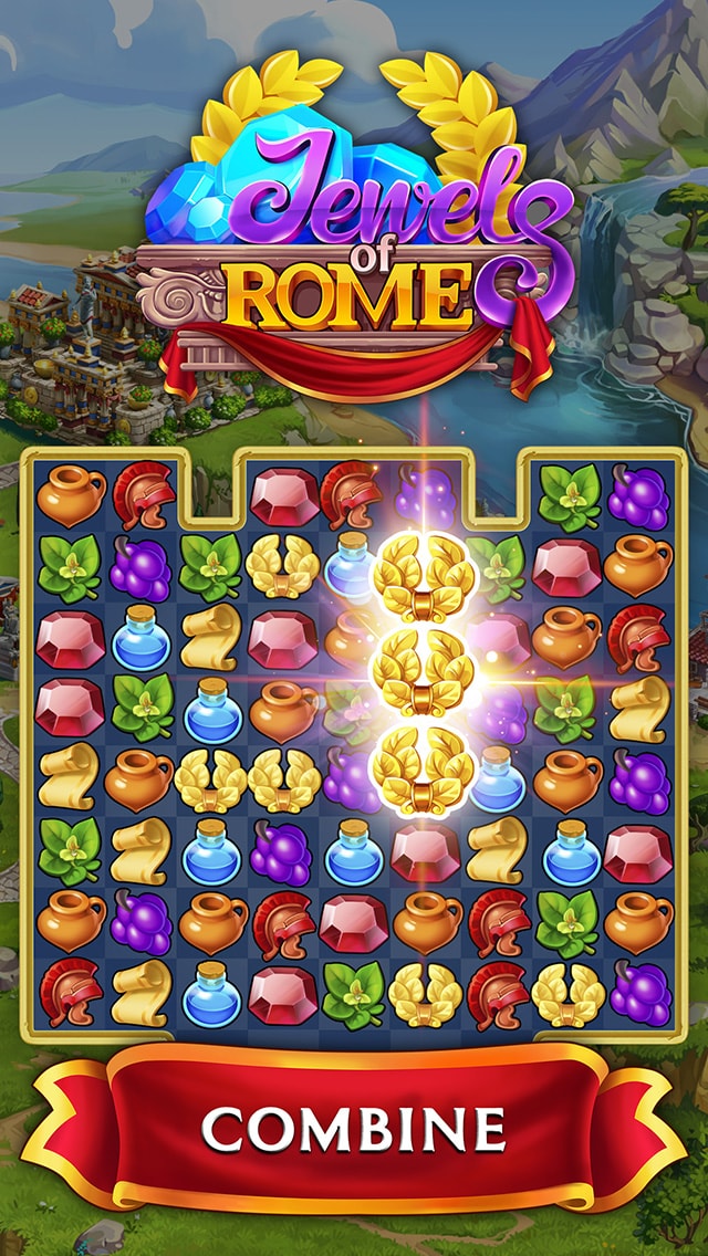 Jewels of Rome®: Reúna gemas e renove a cidade