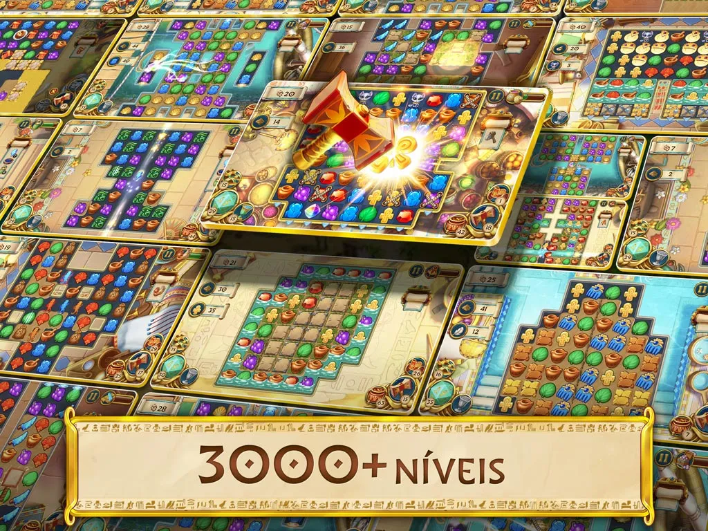 Jewels of Egypt: jogo de combinar 3 grátis