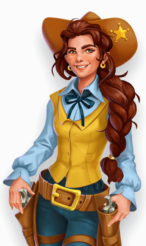 Jewels of the Wild West®: Matcha juveler och bygg staden