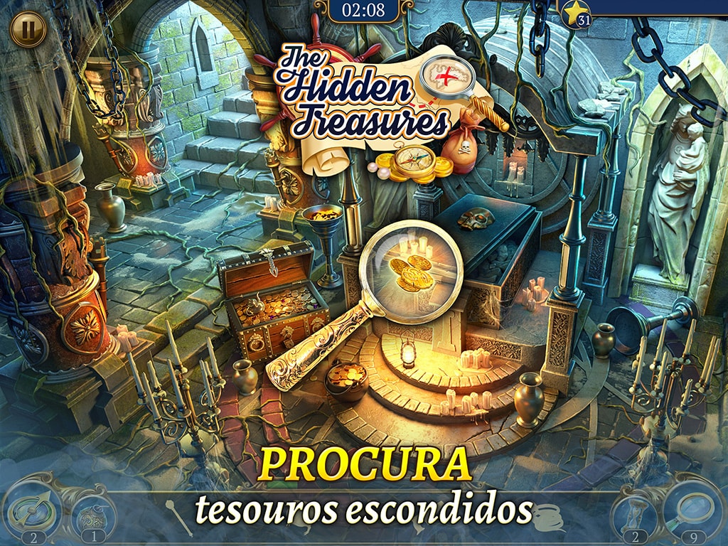 The Hidden Treasures: Jogo: itens ocultos e combinar