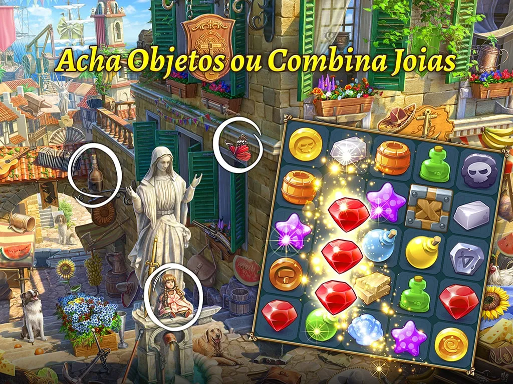 The Hidden Treasures®: jogos de combinar 3 online grátis