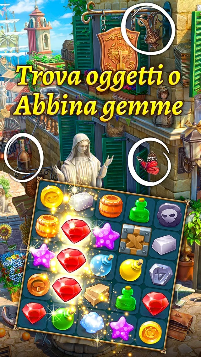 The Hidden Treasures®: giochi match 3 gratis in italiano