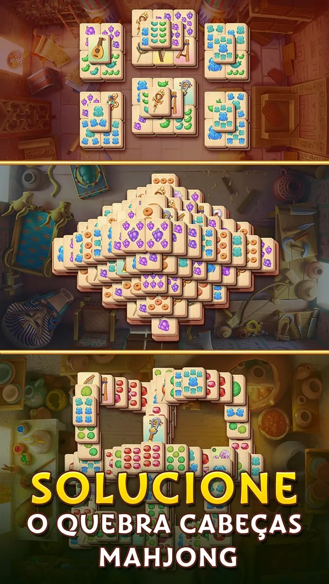 Pyramid of Mahjong: um quebra-cabeça de combinar peças e um jogo