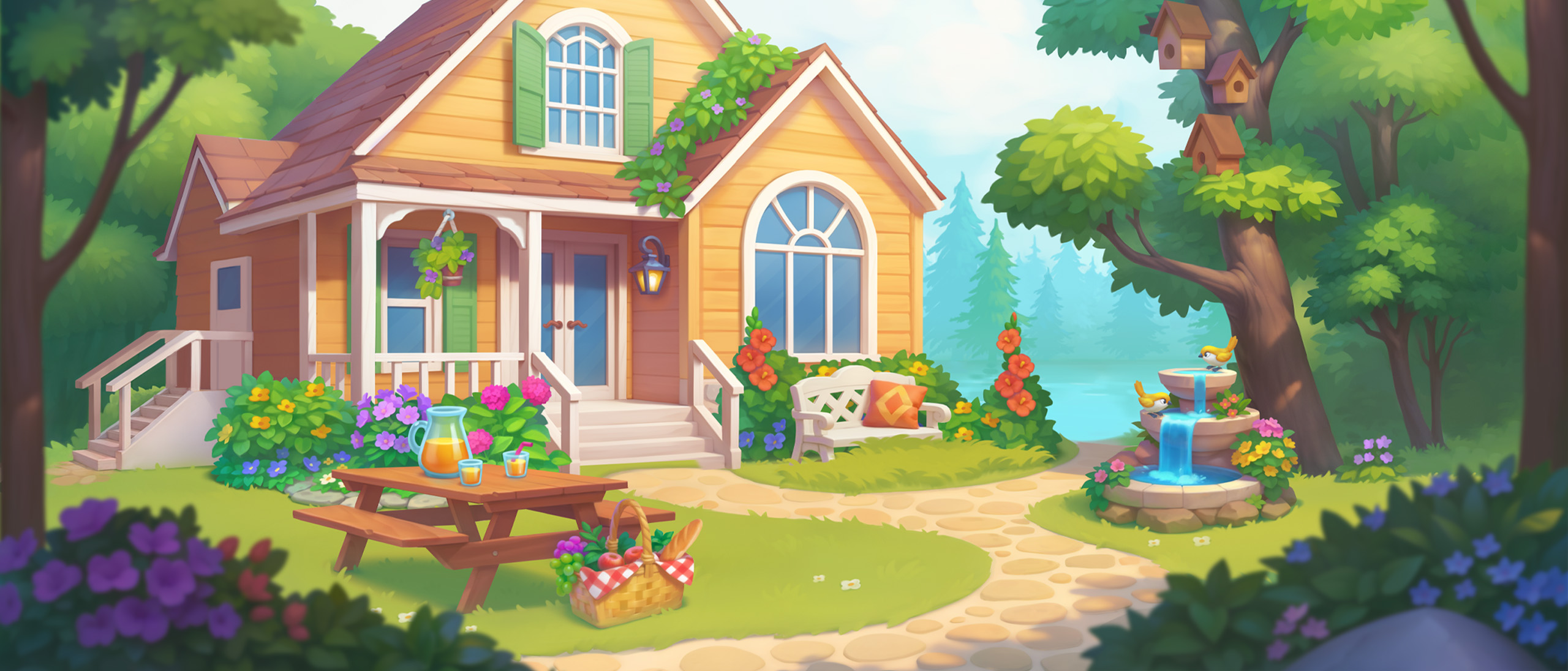 Tropical merge background